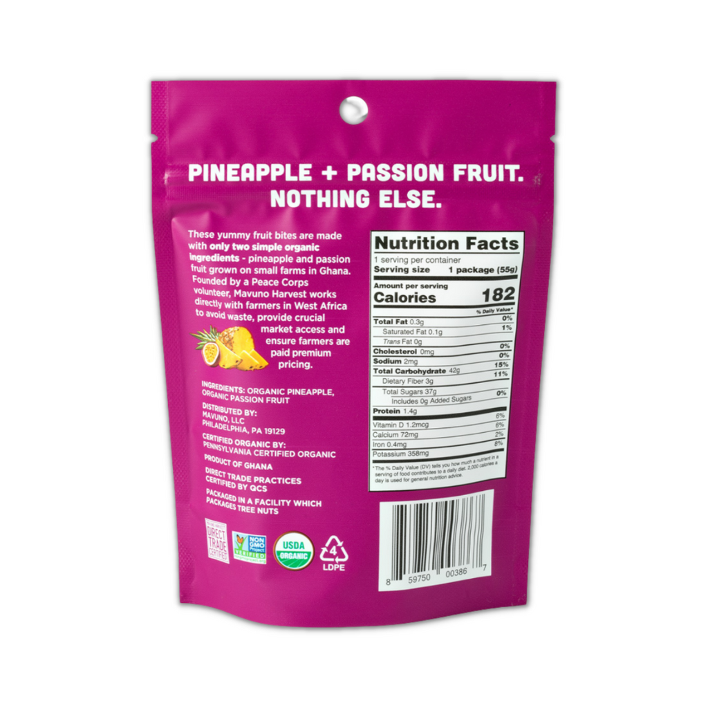 Organic Pineapple + Passion Fruit Fruit bites