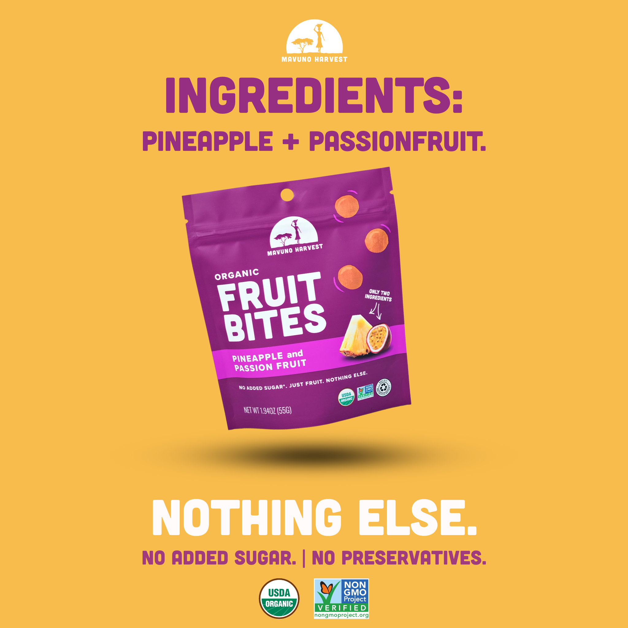Organic Fruit Bites: Pineapple & Passionfruit – Mavuno Harvest Organic Fruit Bites: Pineapple & Passionfruit – Mavuno Harvest