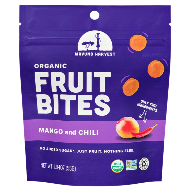 Organic Fruit Bites: Mango & Chili package