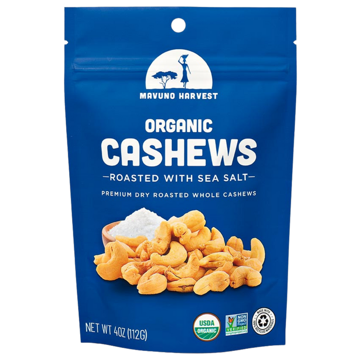 Organic Dry Roasted Cashews with Sea Salt package