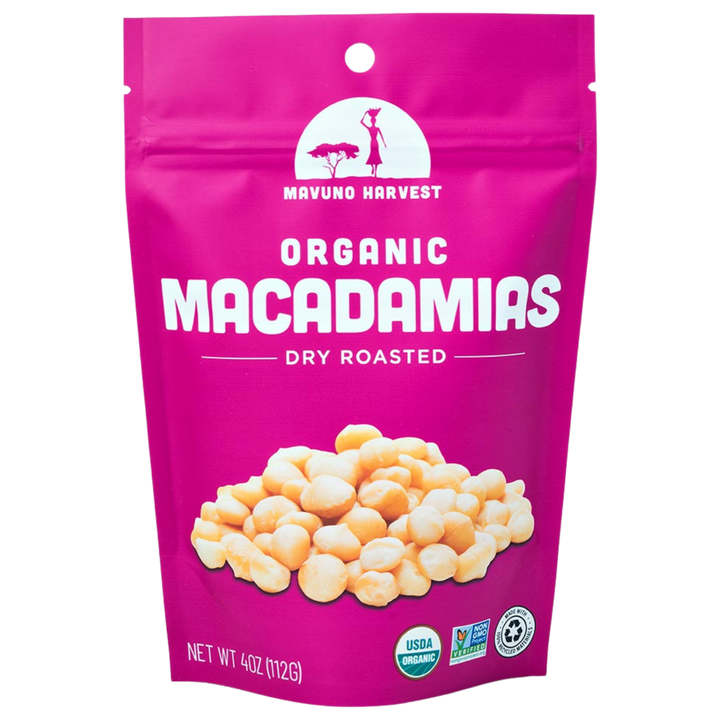 Organic Dry Roasted Macadamias package
