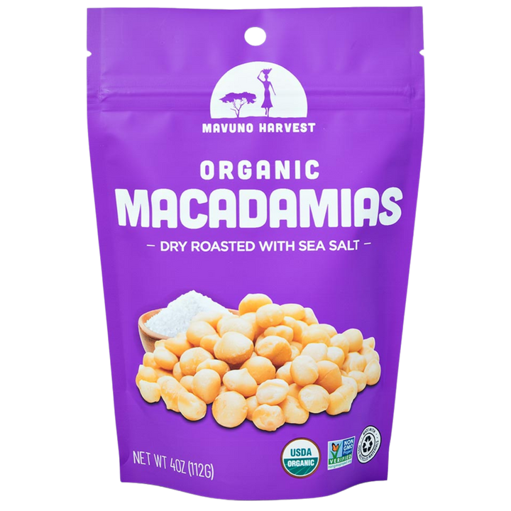 Organic Dry Roasted Macadamias with Sea Salt package