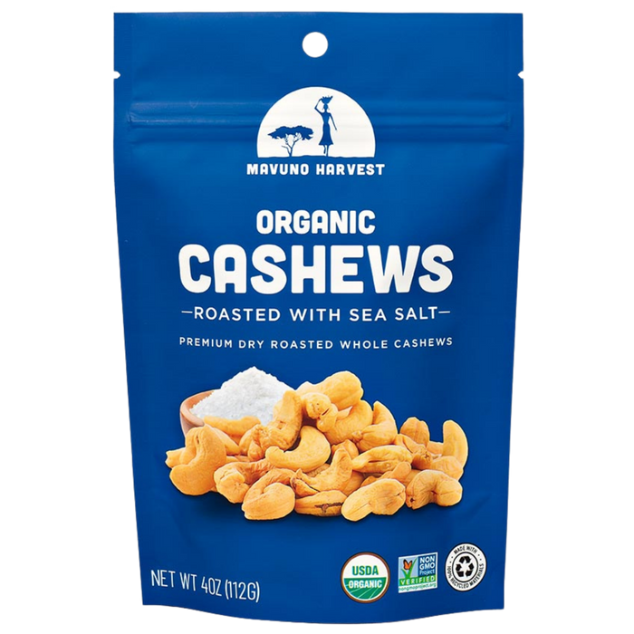Organic Dry Roasted Cashews with Sea Salt